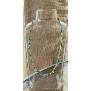 Cute Handmade Blue/Gold and Pink/Gold Seed Beads Fashion Necklaces